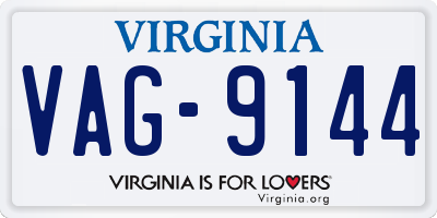 VA license plate VAG9144
