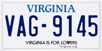 VA license plate VAG9145