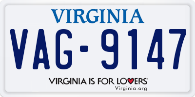 VA license plate VAG9147