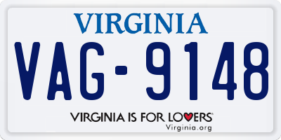VA license plate VAG9148
