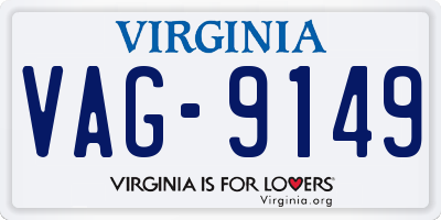 VA license plate VAG9149