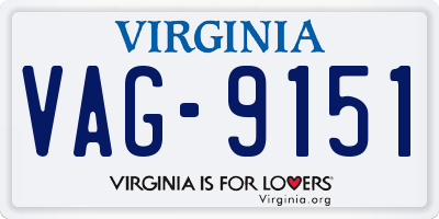 VA license plate VAG9151