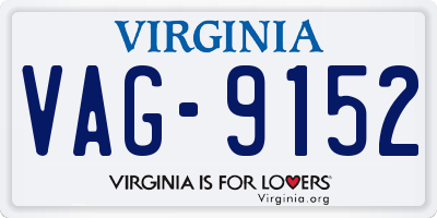 VA license plate VAG9152
