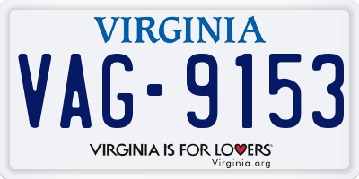 VA license plate VAG9153