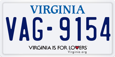 VA license plate VAG9154