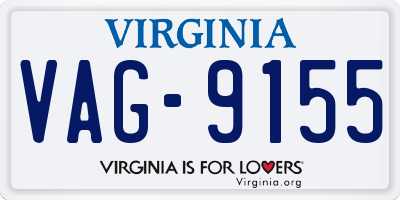 VA license plate VAG9155