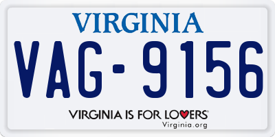 VA license plate VAG9156
