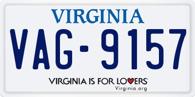 VA license plate VAG9157