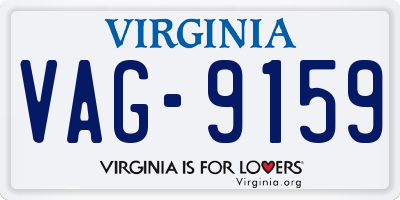 VA license plate VAG9159