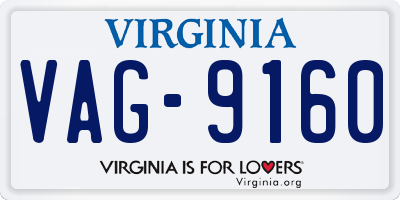 VA license plate VAG9160