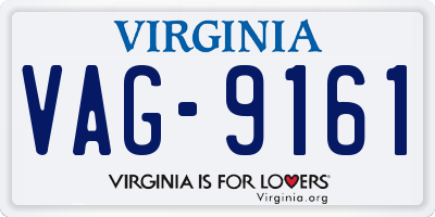 VA license plate VAG9161