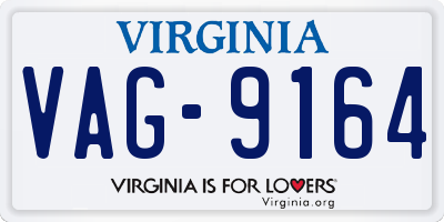 VA license plate VAG9164