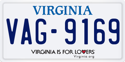 VA license plate VAG9169