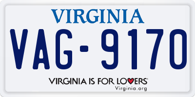 VA license plate VAG9170