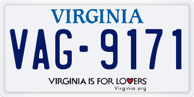 VA license plate VAG9171