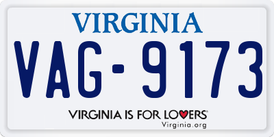 VA license plate VAG9173