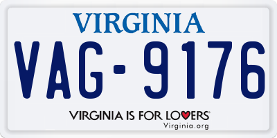 VA license plate VAG9176