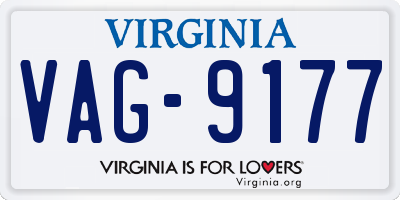 VA license plate VAG9177
