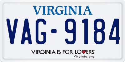 VA license plate VAG9184