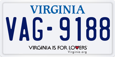 VA license plate VAG9188