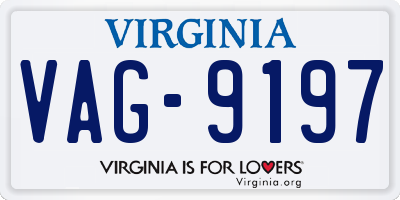 VA license plate VAG9197