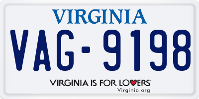 VA license plate VAG9198