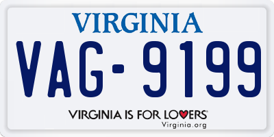 VA license plate VAG9199