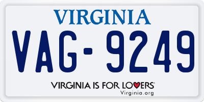 VA license plate VAG9249