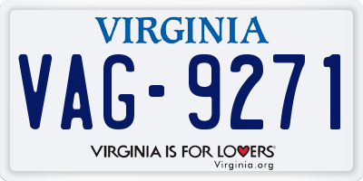 VA license plate VAG9271