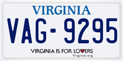 VA license plate VAG9295