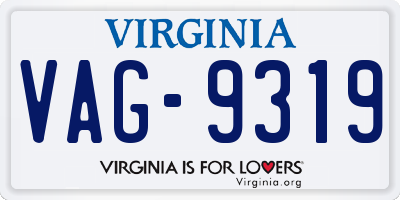 VA license plate VAG9319