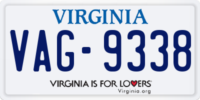 VA license plate VAG9338