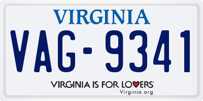 VA license plate VAG9341