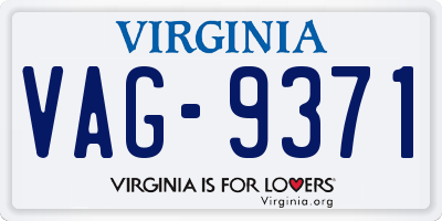 VA license plate VAG9371