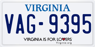 VA license plate VAG9395