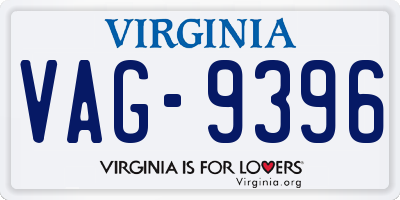 VA license plate VAG9396