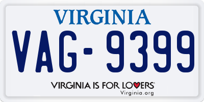 VA license plate VAG9399