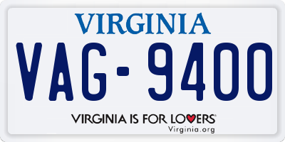 VA license plate VAG9400