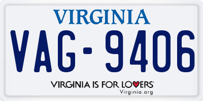 VA license plate VAG9406