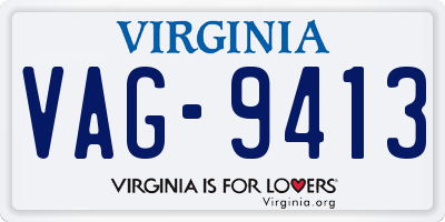 VA license plate VAG9413