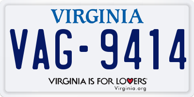 VA license plate VAG9414