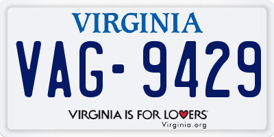 VA license plate VAG9429