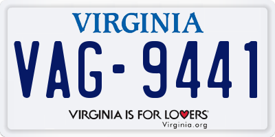 VA license plate VAG9441