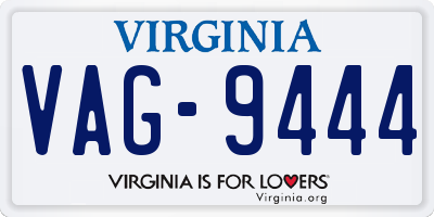VA license plate VAG9444