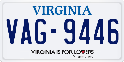 VA license plate VAG9446
