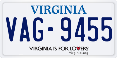 VA license plate VAG9455
