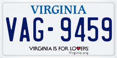 VA license plate VAG9459