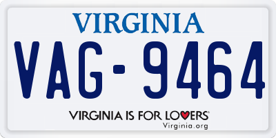 VA license plate VAG9464