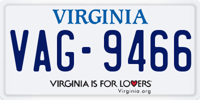 VA license plate VAG9466