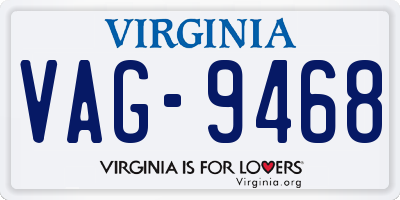 VA license plate VAG9468